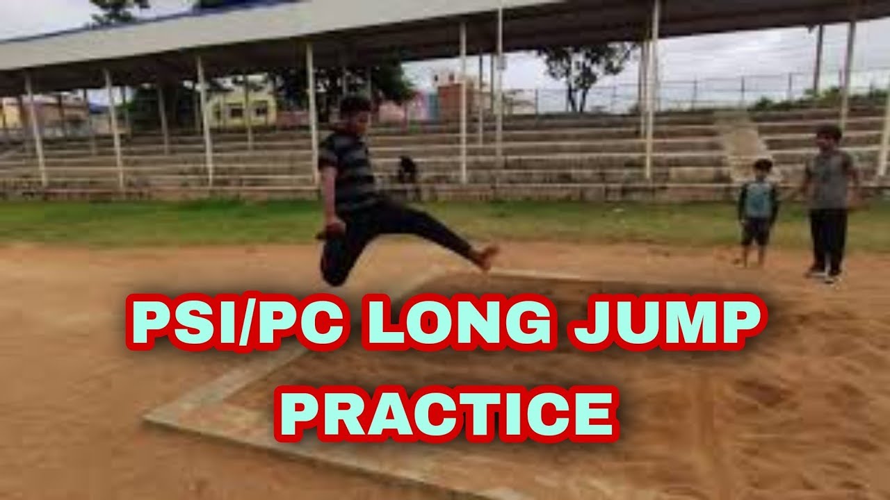 long jump practice in davanagere stadium/ pc and psi physical