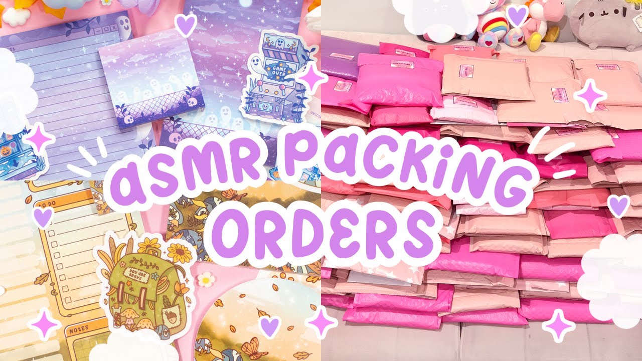 ASMR PACKING ORDERS, SPOOKY EDITION | STUDIO VLOG #18
