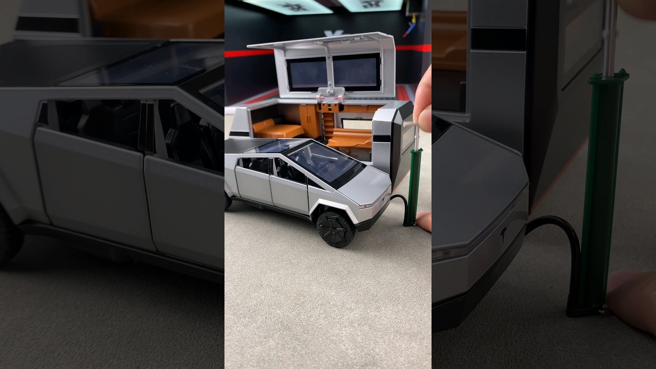 Satisfying With Tesla Cybertruck model car #diecast #cars #modelcars