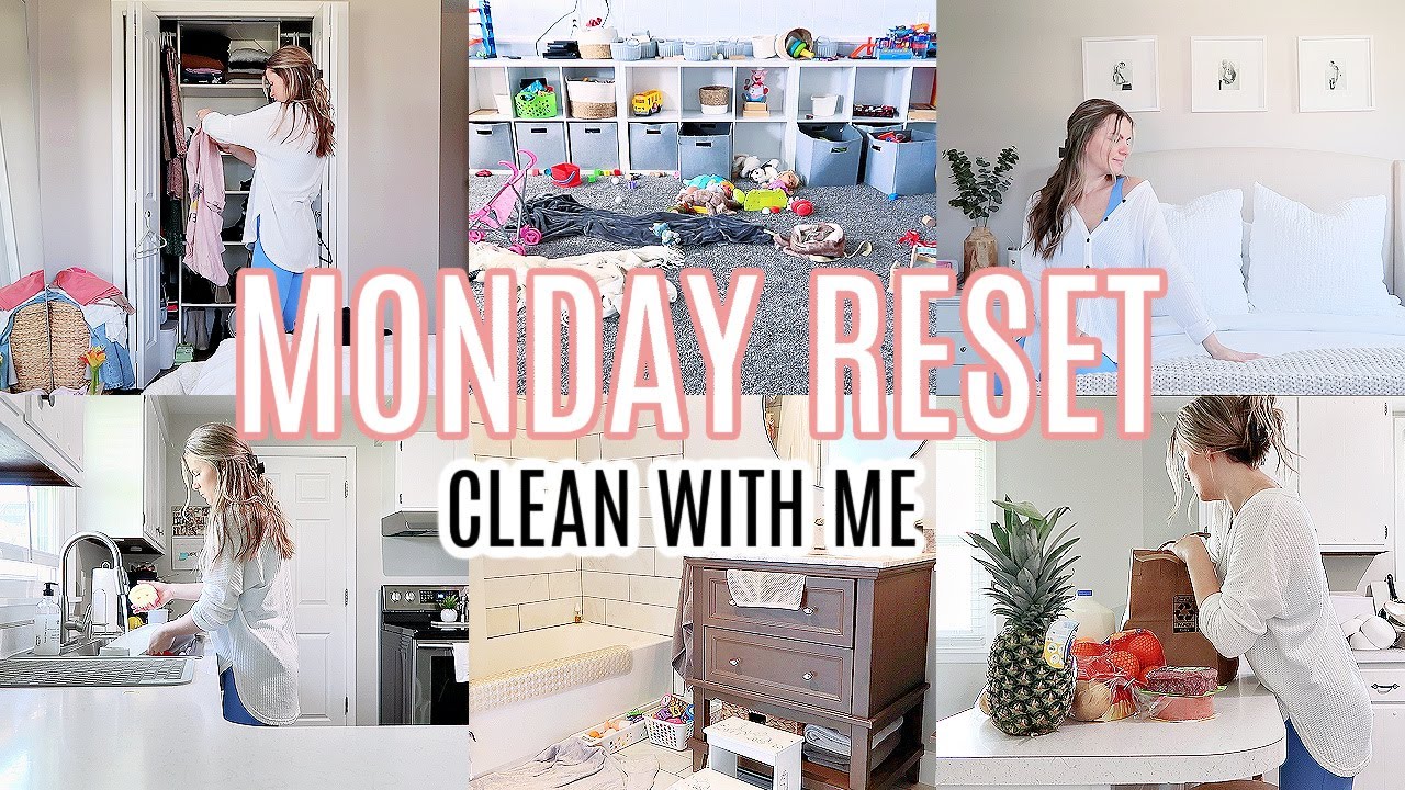 NEW✨ MONDAY HOME RESET || WHOLE HOUSE CLEAN WITH ME || CLEANING MOTIVATION