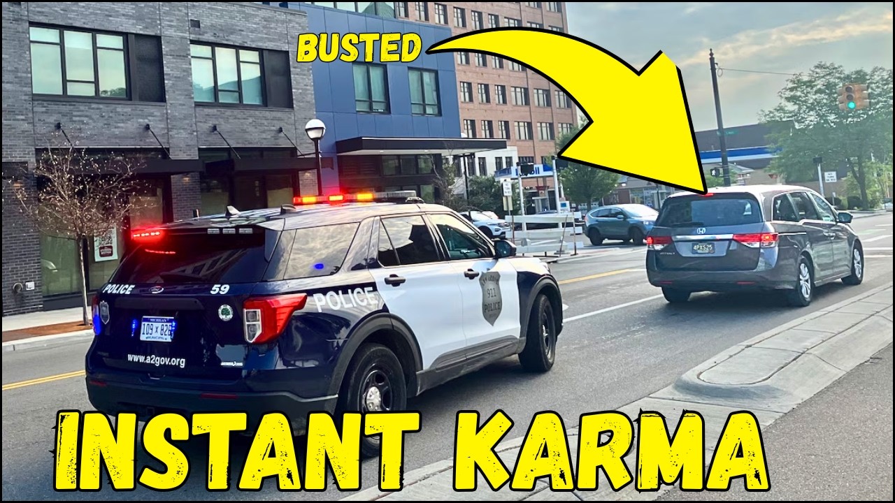 Epic UNMARKED POLICE KARMA & Instant Justice  Police Activity