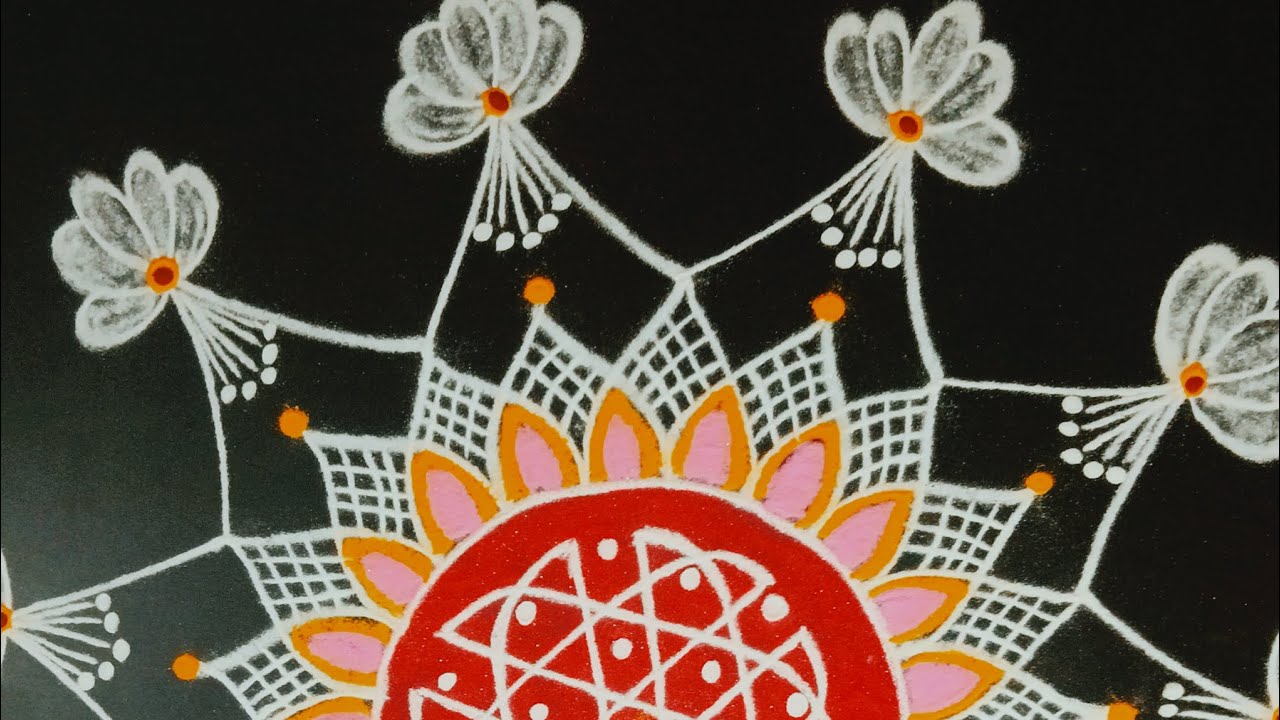 Daily kolam design 🌺 rangoli kolam long video 🌹