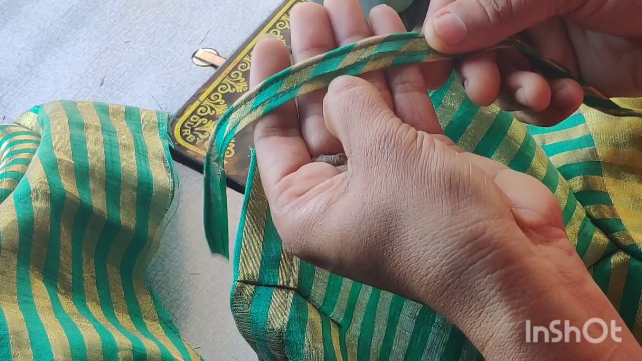 Blouse  ಫುಲ್ stich ಆದ್ಮೇಲೆ thread piping full blouse ಗೆ ಹೇಗೆ easy piping ಮಾಡೋದು ನೋಡಿ
