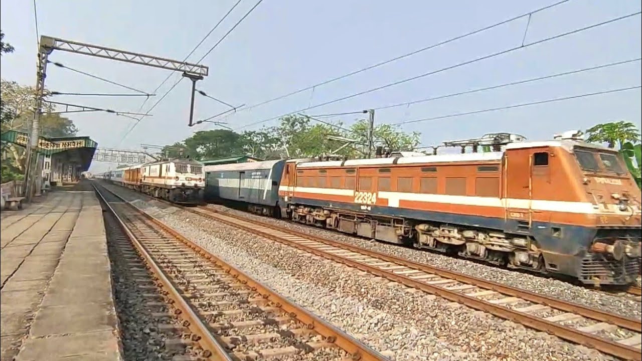 Speedy FAST 18 Trains  Duronto+Ispat+ JanSatabdi attacks Madpur at 130 kmph - Indian Railways