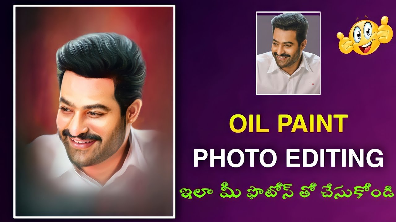 Oil Paint Photo Editing | Photo Editing In Telugu