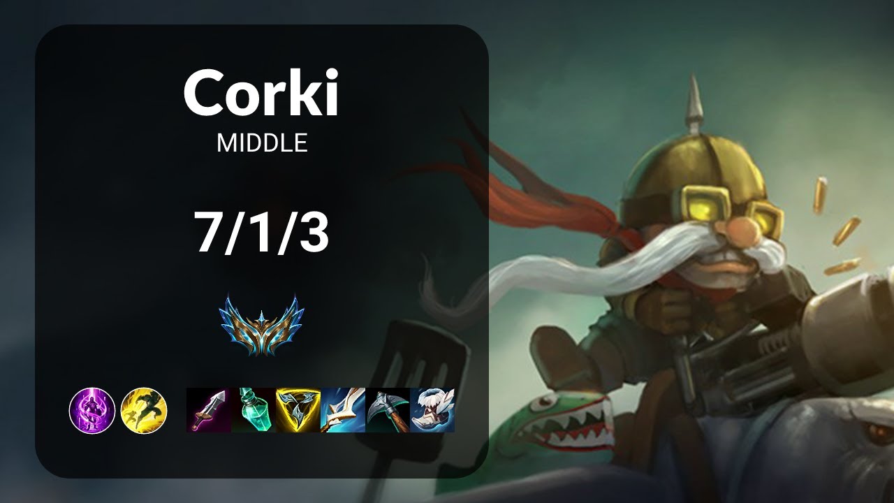 Corki vs Yone MIDDLE - KR CHALLENGER Patch 14.22