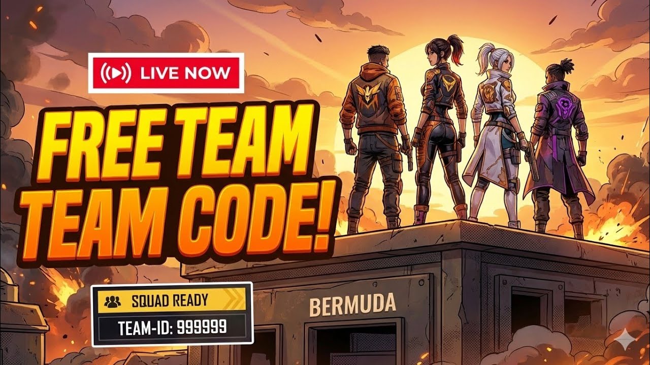 Free Team Code #Live Now