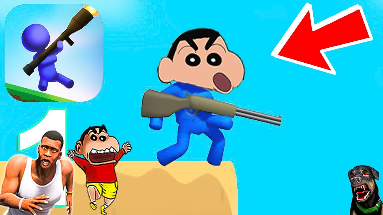 SHINCHAN NOOB VS PRO VS HACKER IN bazooka boy with franklin & chop | Dream Squad Op
