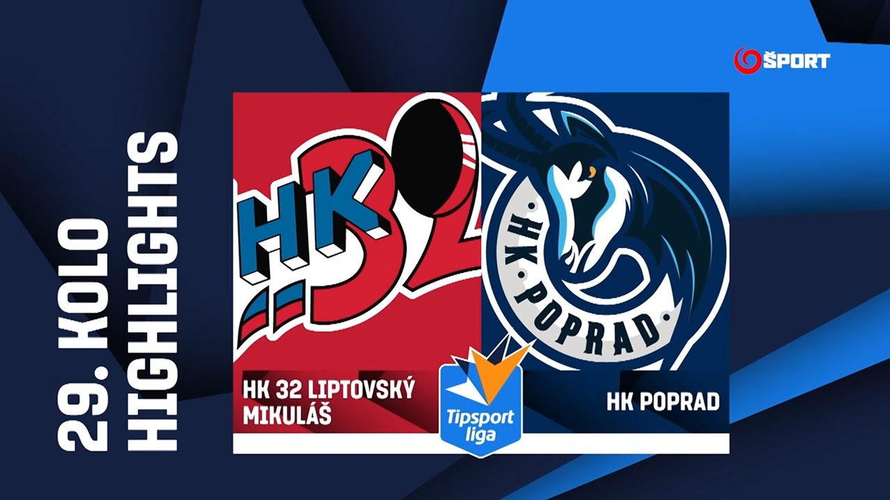 29. kolo: HK 32 Liptovský Mikuláš – HK Poprad 3:7 (0:0, 0:5, 3:2)