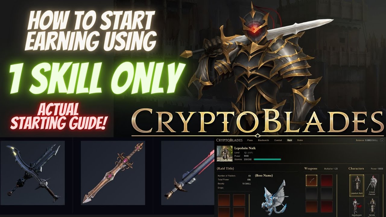 PAANO KUMITA SA CRYPTOBLADES AT MAGSIMULA GAMIT ANG 1 SKILL
