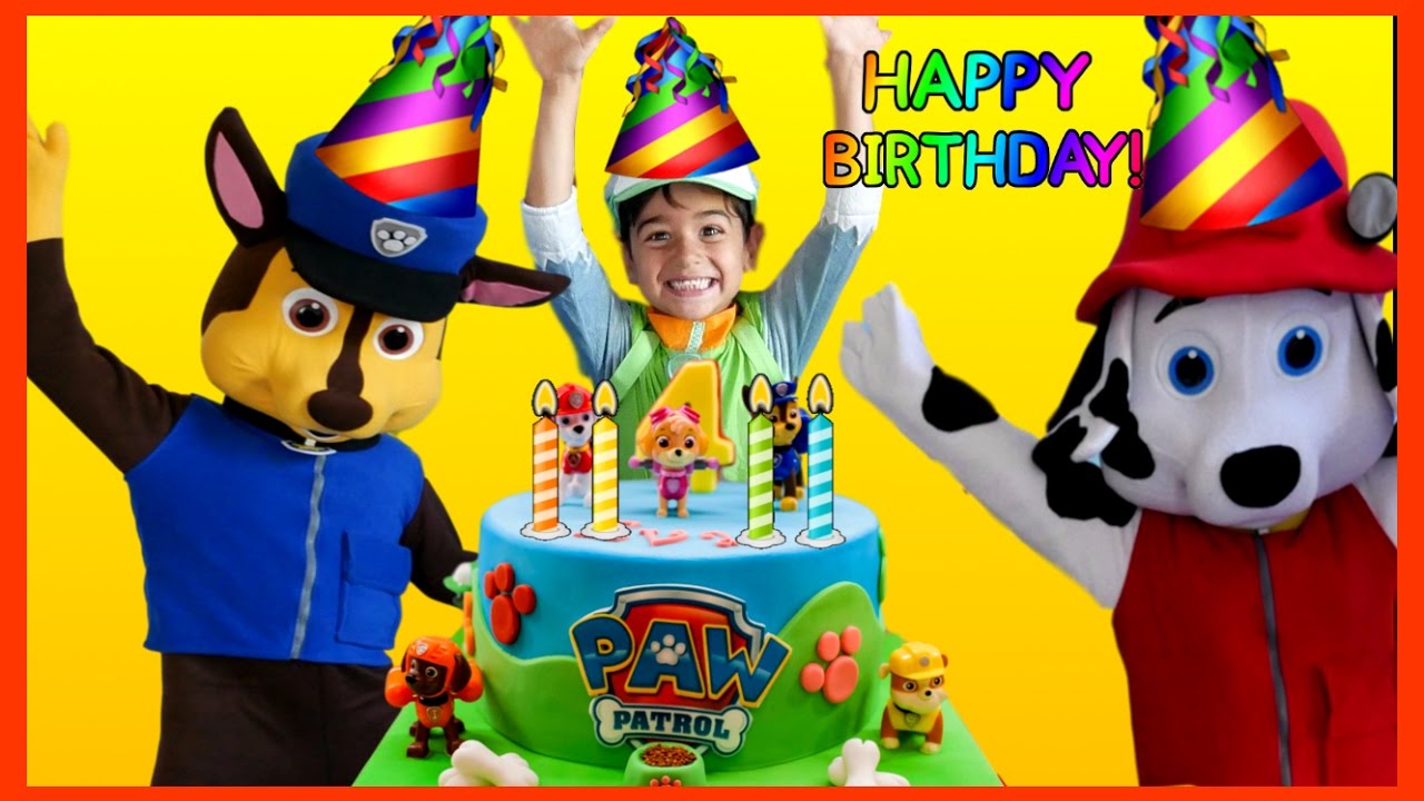 Paw Patrol Birthday Party Pretend Play with Maya Evan and Joey!!