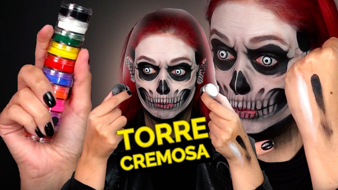 COMO USAR TINTA EM TORRE | Maquiagem Caveira 💀