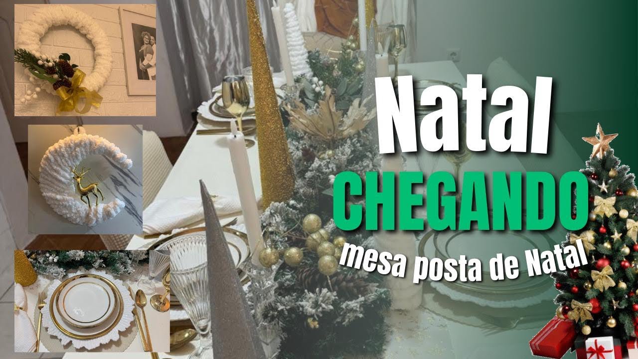 Natal chegando Mesa posta de Natal 
