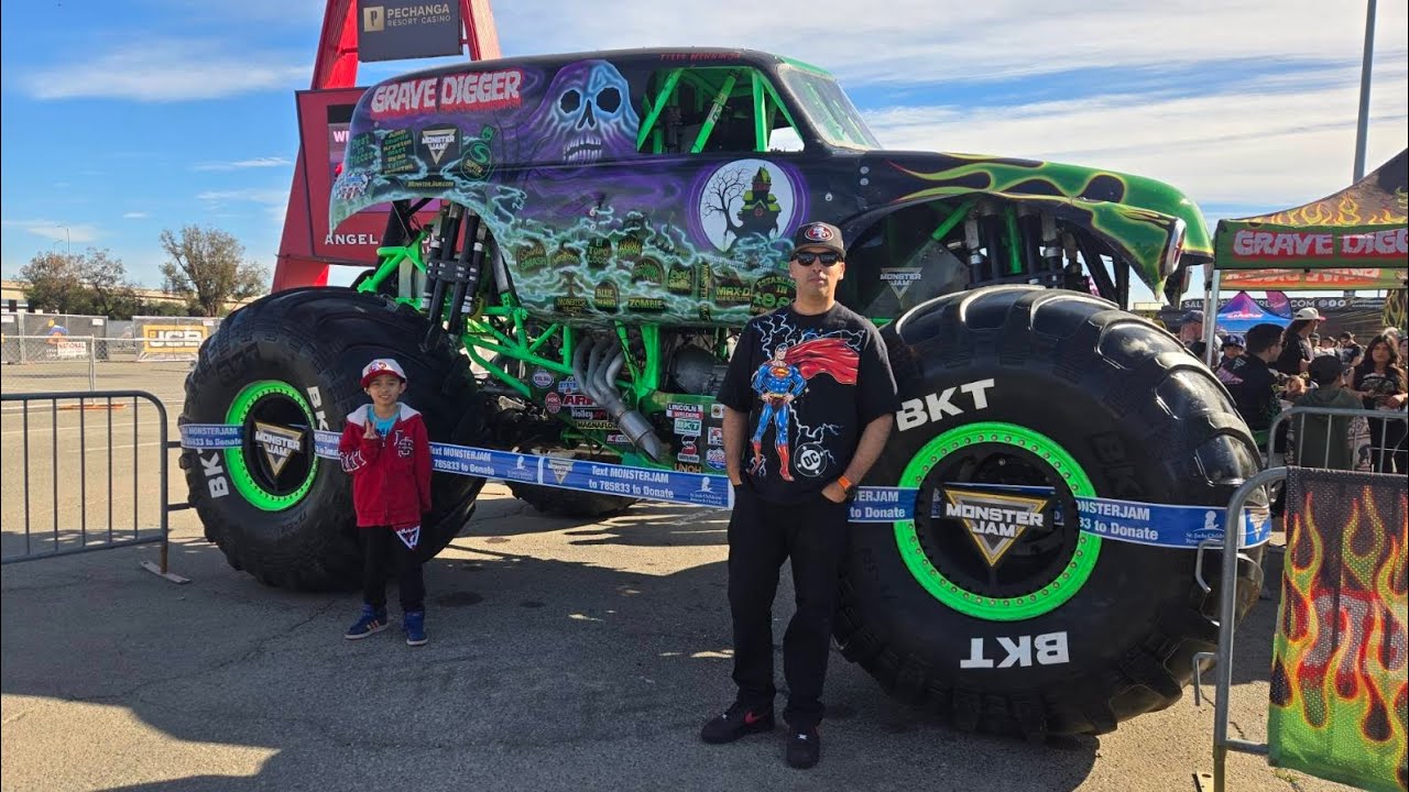 Monster Jam and Pit Party February 21 2026 in Angel Stadium Anaheim California!  Our first time. 