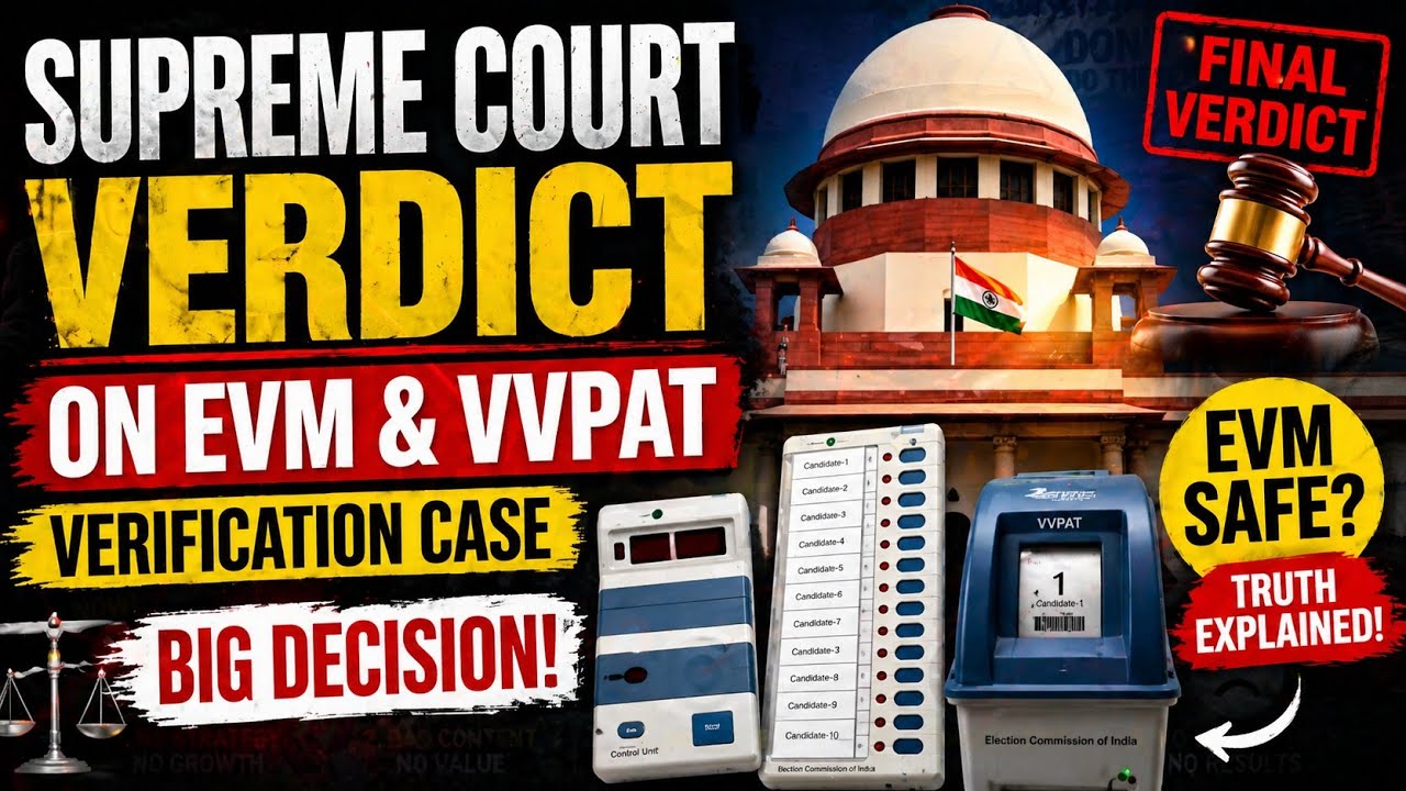 Supreme Court Verdict on EVM & VVPAT Explained 🚨 Big Decision !