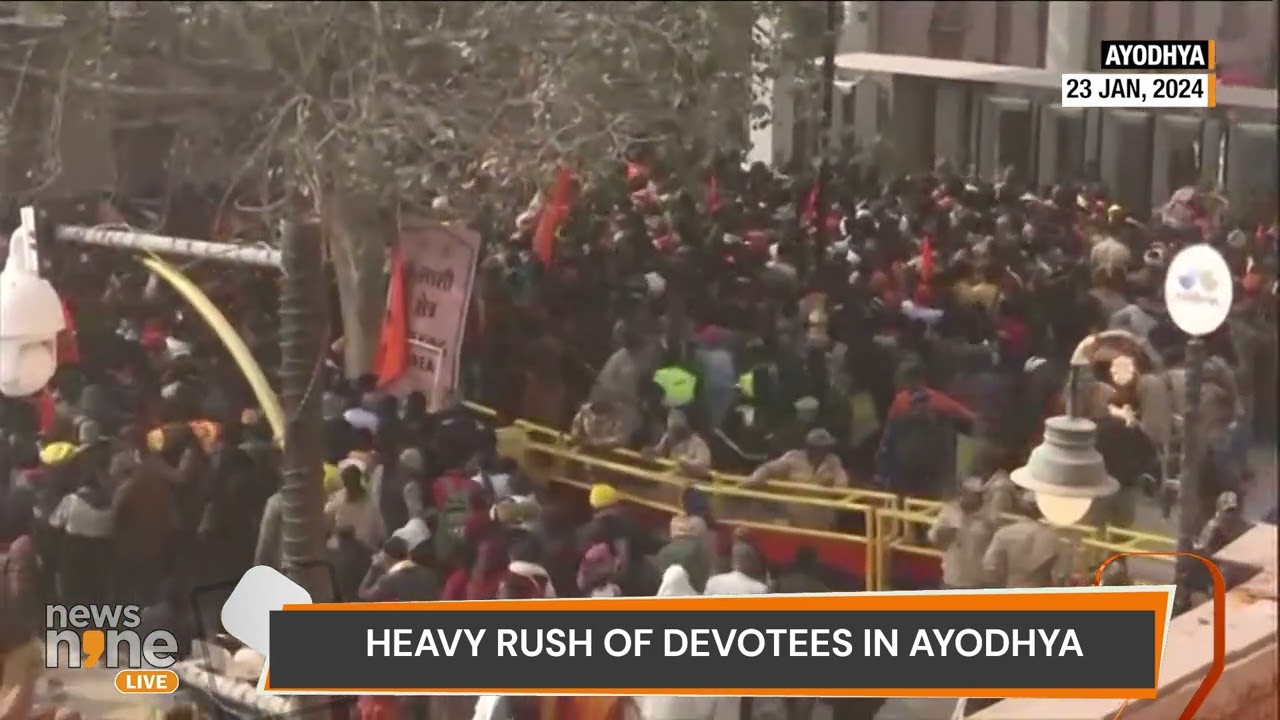Ayodhya | Darshan Suspended Due to Heavy Rush of Pilgrims | #rammandir | News9