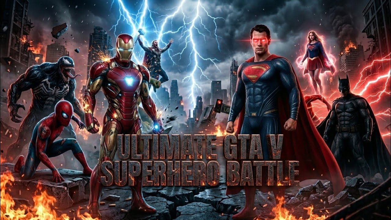 GTA V FIGHT SUPERHERO FIGHTS