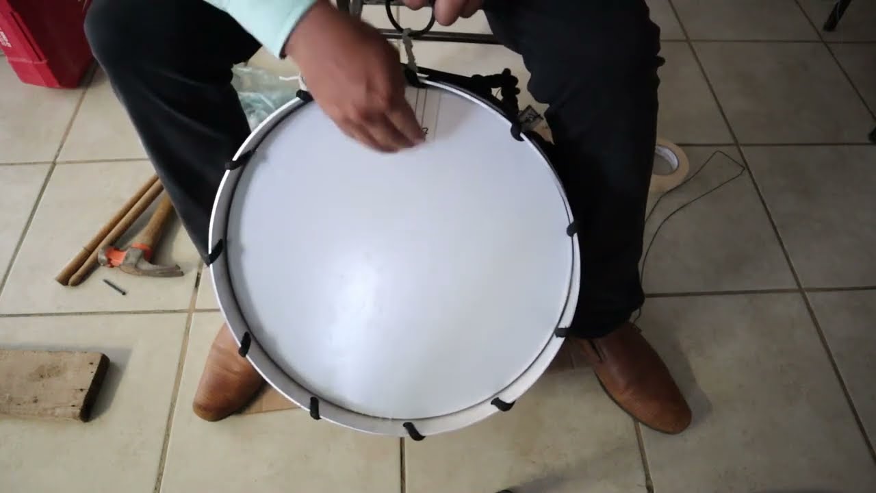 Como apretar el tambor de banda de guerra parte 5