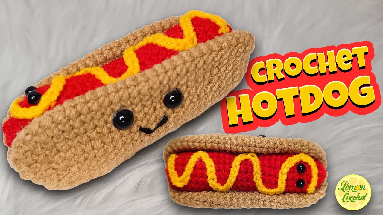 🌭  From Yarn to Yum: Crocheting a Hotdog Sandwich 🌭  | Crochet Tutorials | Lemon Crochet🍋