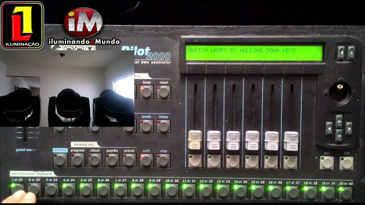 10/12 VIDEO AULA PILOT 2000 SGM - Botão lamp e reset por atalho
