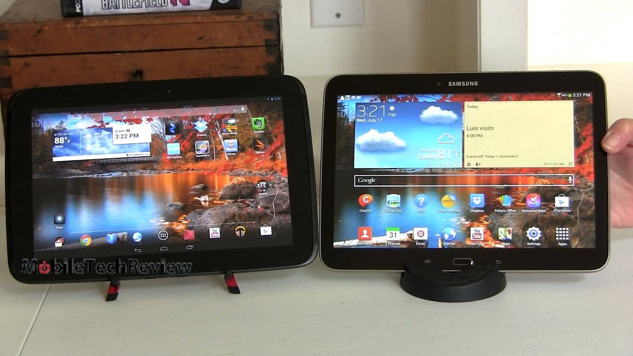 Samsung Galaxy Tab 3 10.1 vs  Google Nexus 10 Comparison Smackdown