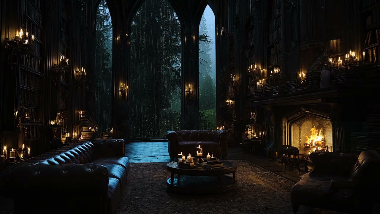 Cozy Medieval Castle Window 🌧️ Rain & Thunder for Deep Relaxation