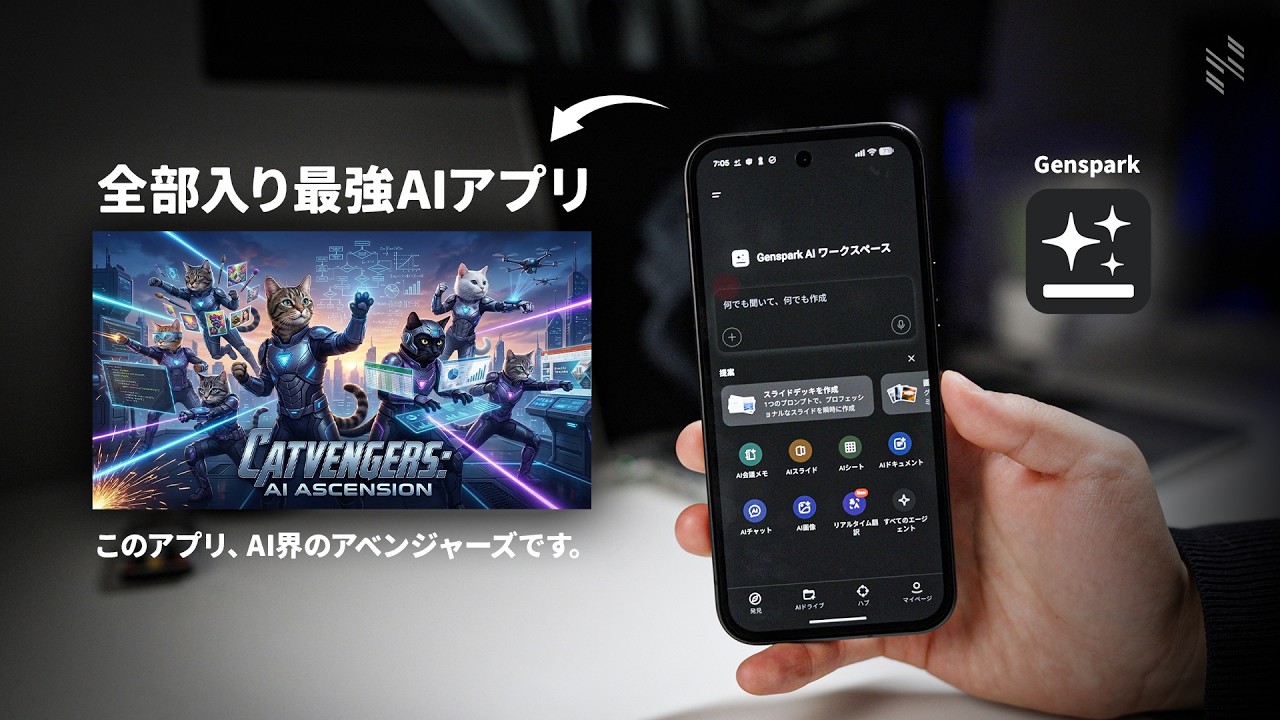 【全部強い】新進気鋭のAIアプリ「Genspark」がAI界のアベンジャーズだった件。
