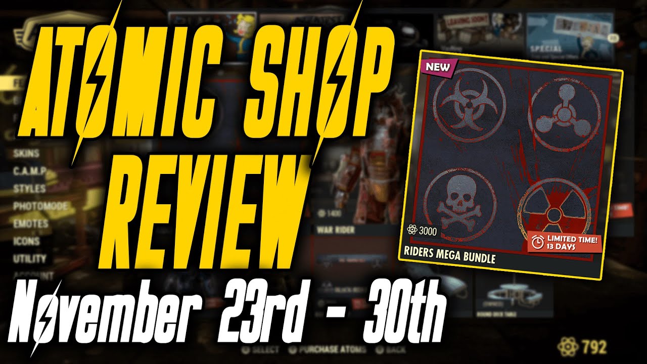 Fallout 76 Atomic Shop Update | November 23rd - 30th