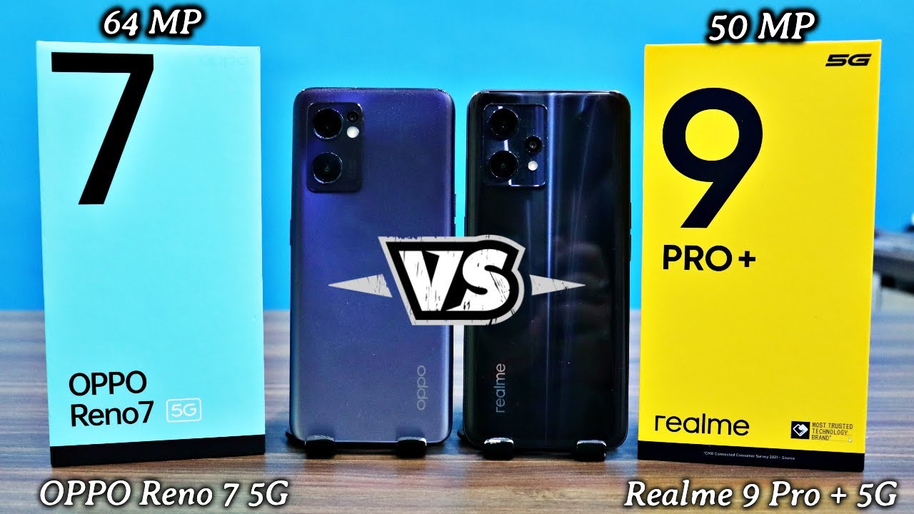 OPPO Reno 7 vs Realme 9 Pro + 🔥  64MP vs 50MP 📸  4500 mAh 😍  तगड़ी टक्कर