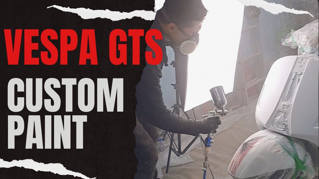 Vespa GTS 300  disassembly and painting after crash