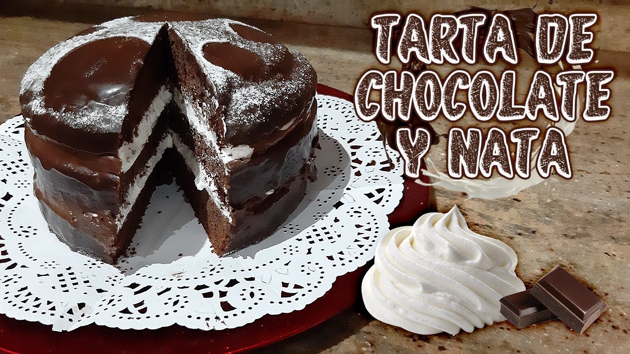 Tarta de Chocolate y Nata - Súper fácil y apta para principiantes