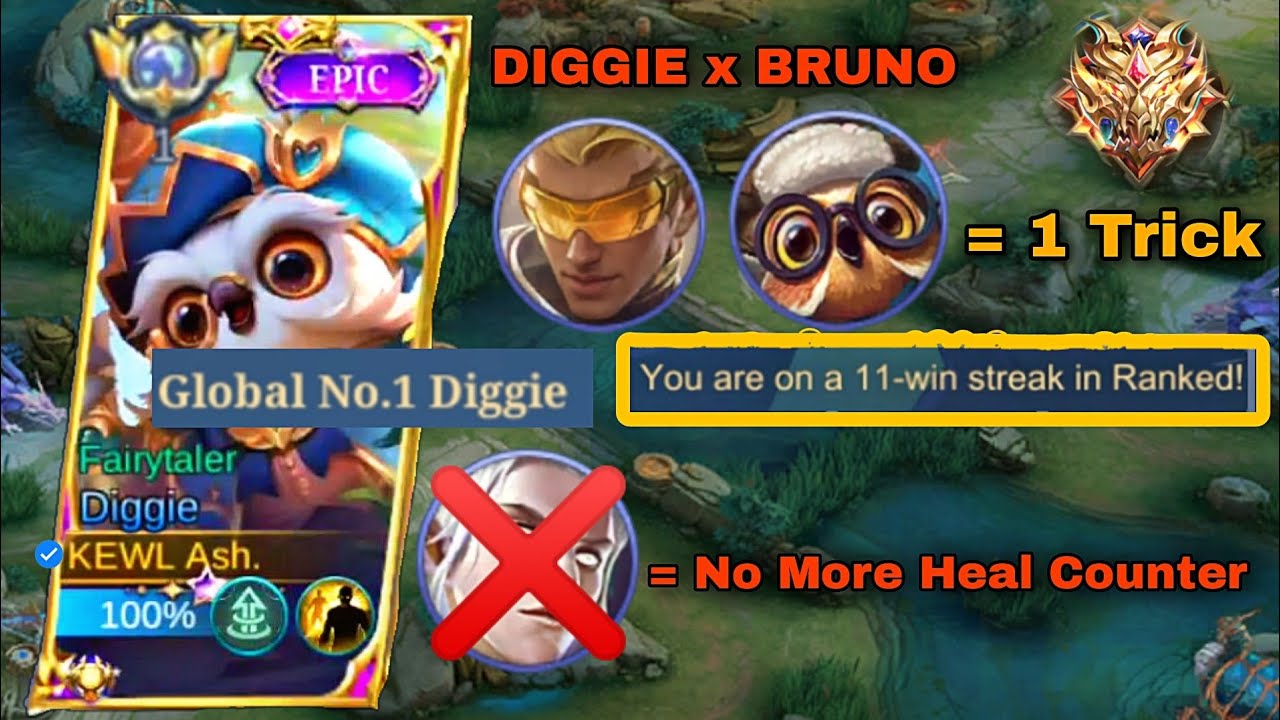 Новая стратегия Diggie 1 Trick Auto Winstreak (Лучшая сборка Diggie 2023) — MLBB