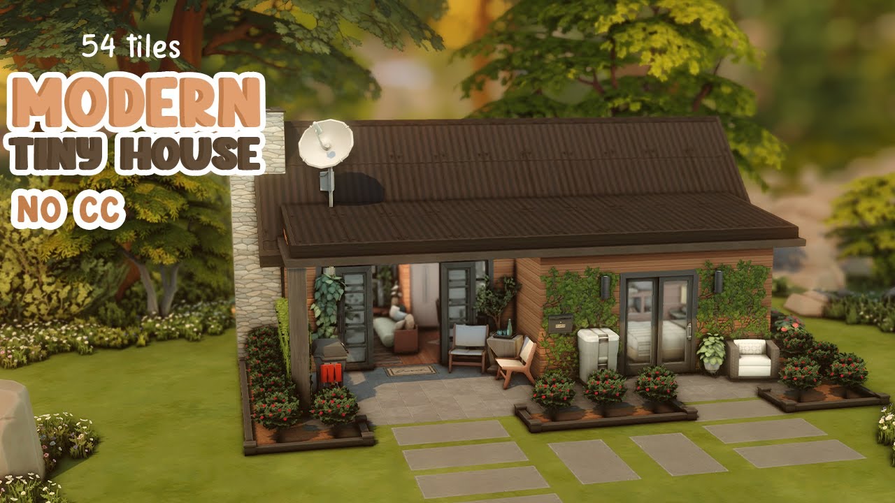 Modern Tiny Home ☕ Sims 4 Speed Build
