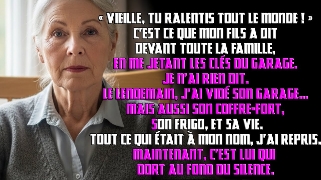 Mon fils m’a dit : « Vieille, tu ralentis tout » — alors j’ai vidé son garage… et sa vie.