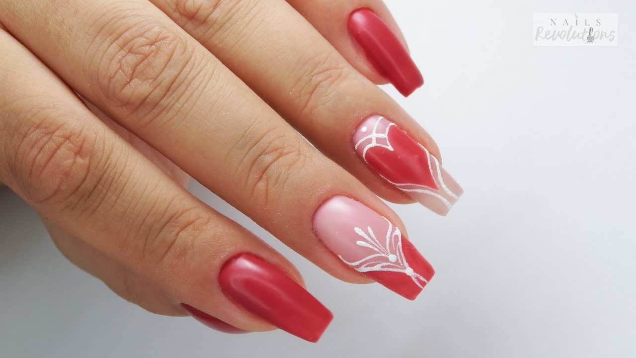 Valentines heart nails art tutorial / i-nails hybrid /dobrarada