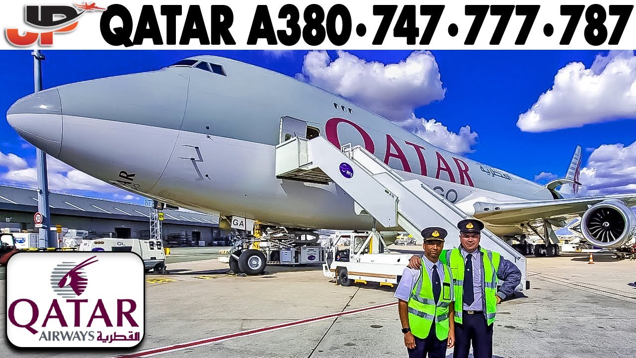 Qatar Airways Cockpit Airbus A380, Boeing 747-8, 777-300ER & 787🇶🇦