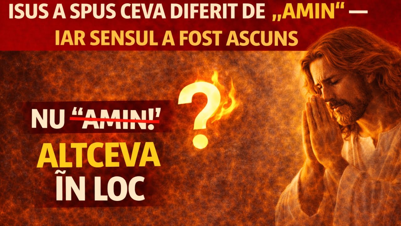 Isus a spus ceva diferit de „Amin” — iar sensul a fost ascuns