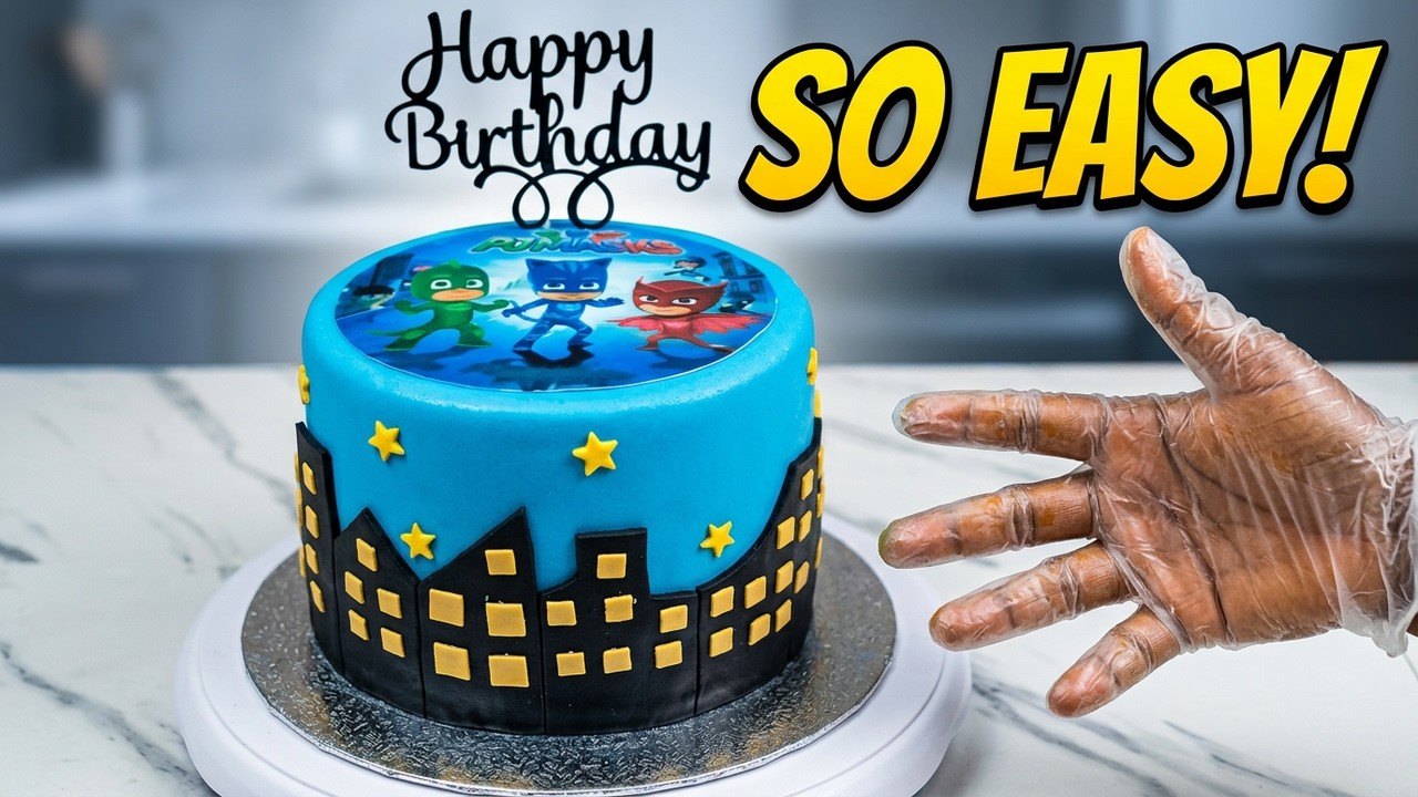 PJ Masks Birthday Cake decoration idea / Cake decorating for Beginners | Chiommy Creative Kitchen