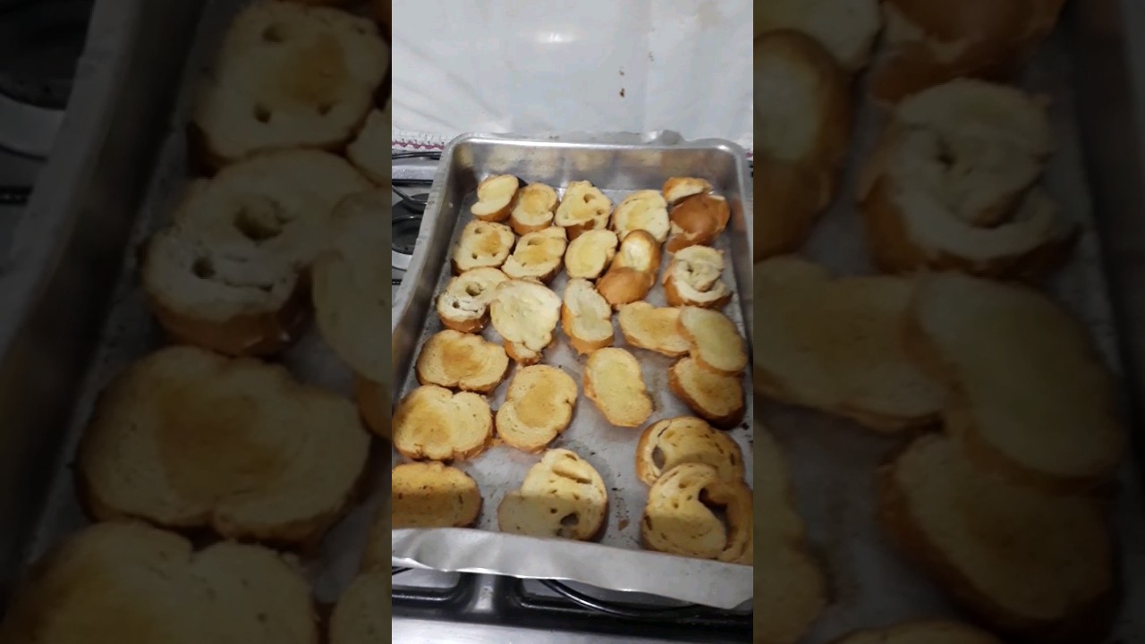 como fazer torrada de p&atilde;o franc&ecirc;s