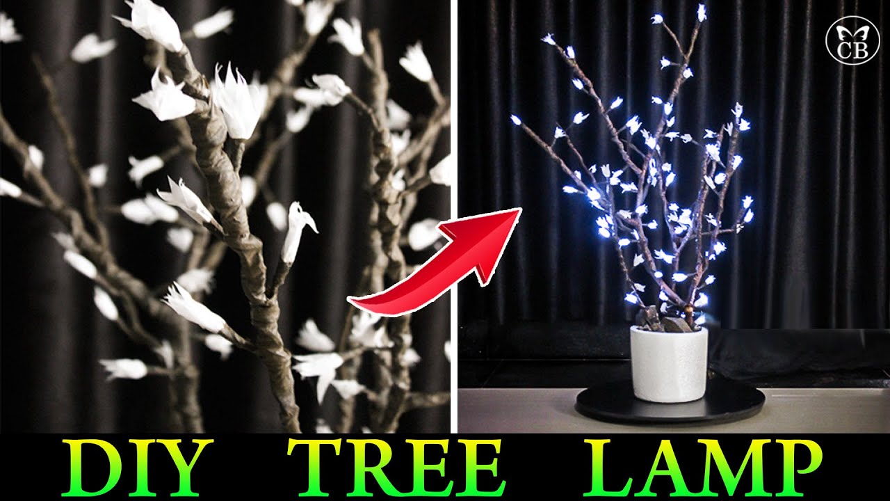 Tree Lamp DIY Ideas | Home Decorating Ideas | Decorative Light Tree