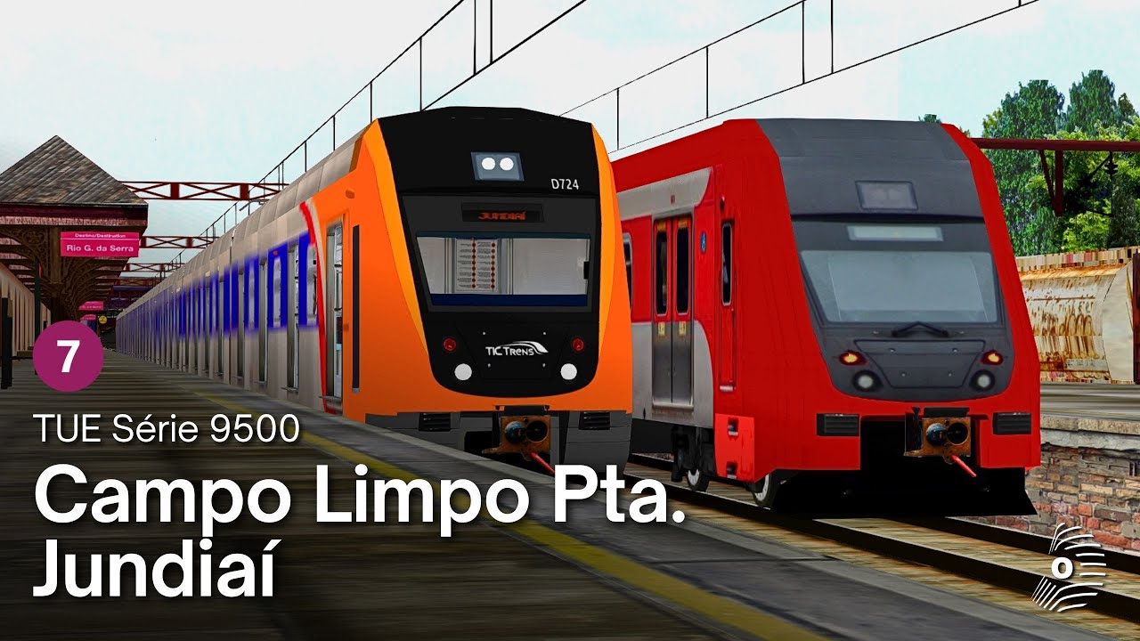 OpenBVE: CAMPO LIMPO PAULISTA → JUNDIAÍ com o TUE SÉRIE 9500 da TICTRENS! Linha 7 Rubi