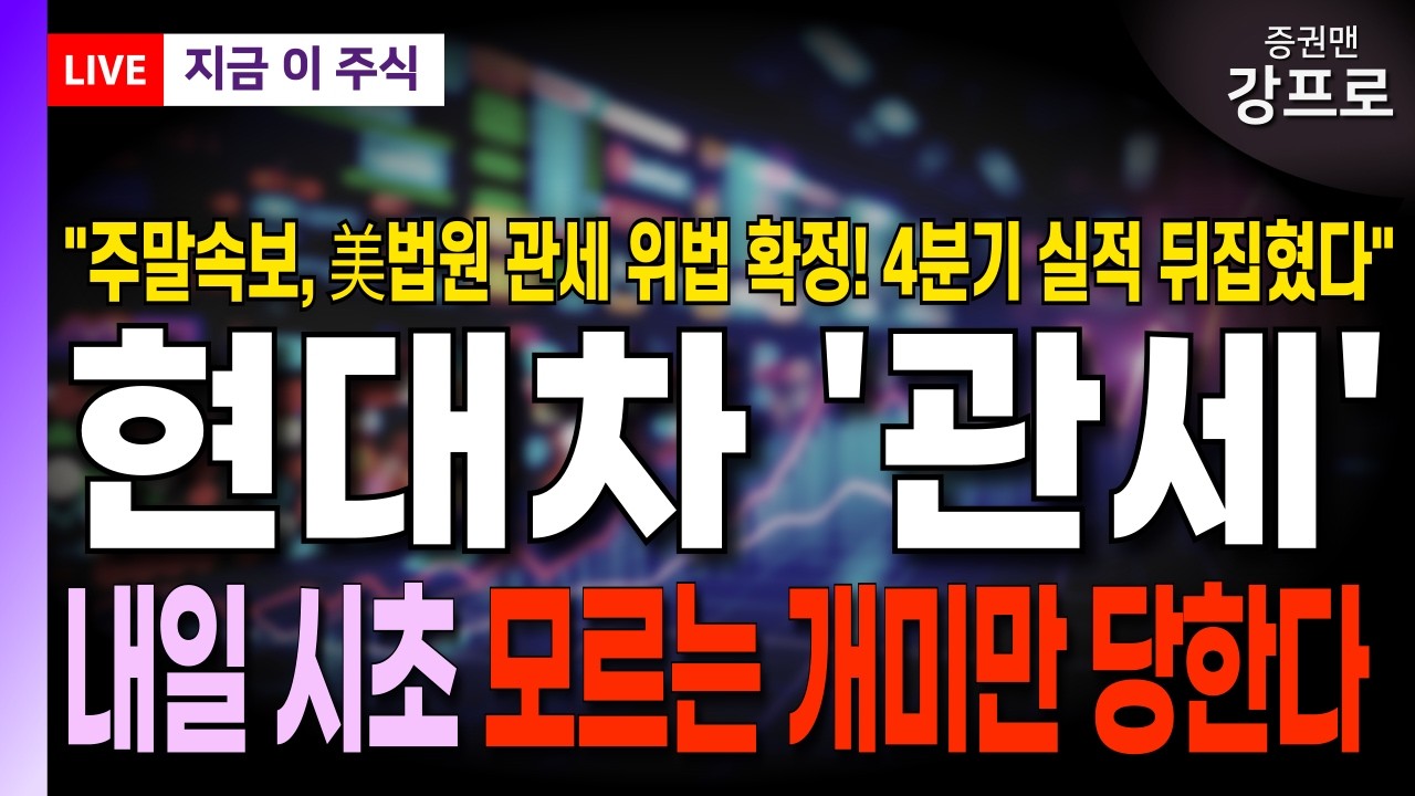 [현대차 주가 전망]*긴급* 美관세 환급 임박! 공매도 큰일났다! 내일 시초 이 기회 놓치면 땅치고 후회한다! #현대차 주주분들 반드시 확인하세요!