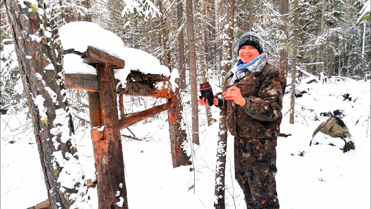 МАЖЕМ КАПКАНЫ ВАРЕНЬЕМ.ЭКСПЕРИМЕНТЫ  С СОБОЛЕМ. ПРОВЕРЯЕМ ПУТИКИ.