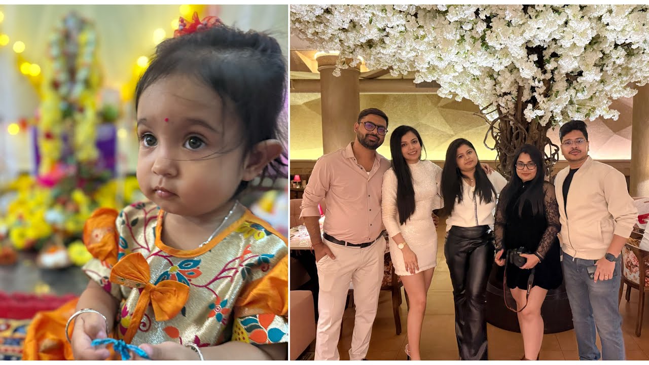Saraswati Pujo in Bangalore & didibhai’s 1st birthday after marriage—double celebration✨ #lateupload