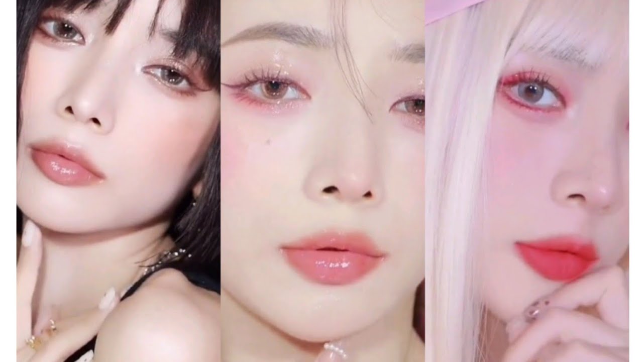 Closed - up makeup video Chinese tiktok (douyin).  Chinese makeup tutorial👄