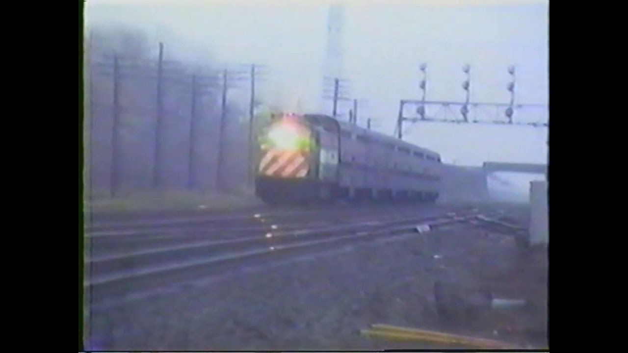 Burlington Northern and EJ&E - Eola, Illinois - November 27, 1987