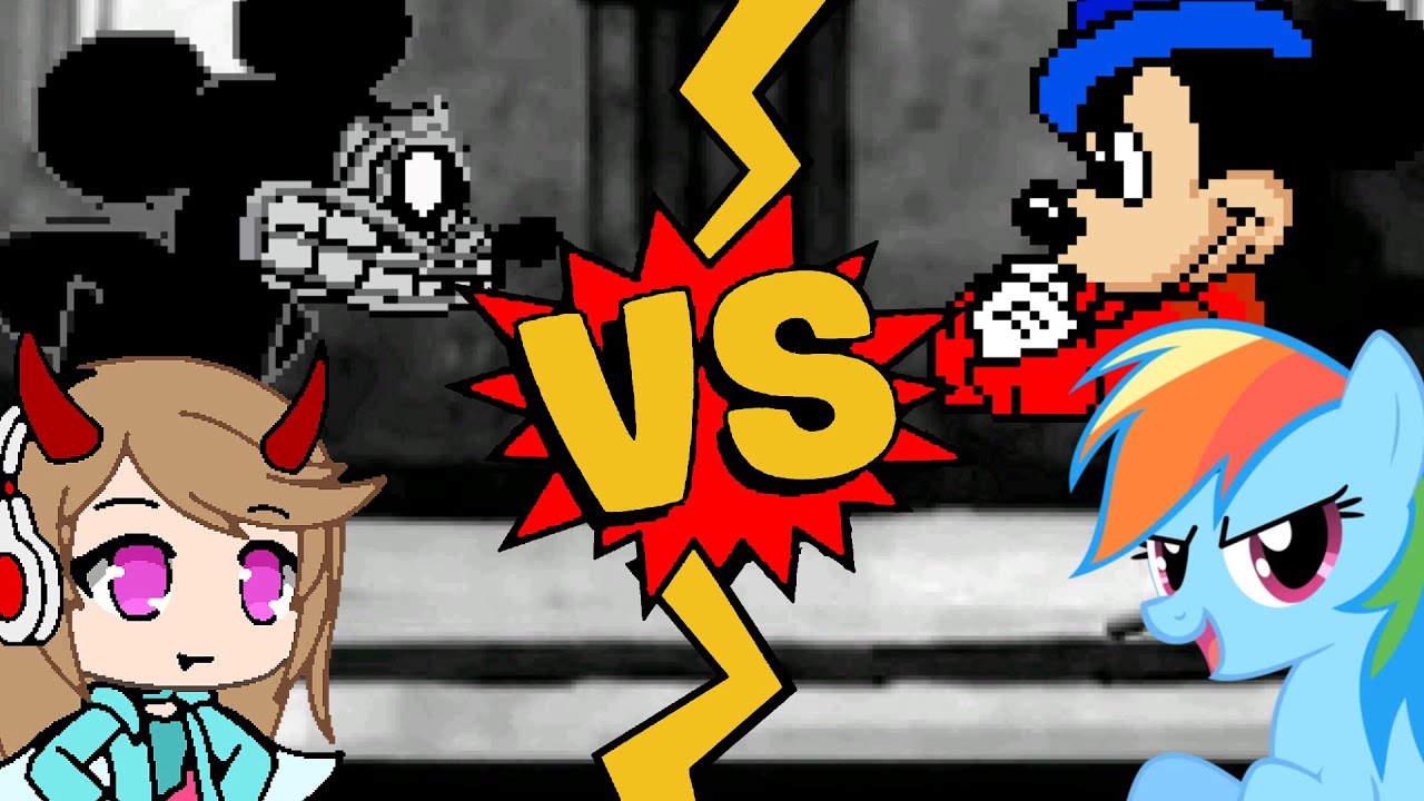 M.U.G.E.N. Battles | Suicide Mouse/Gachatuber vs Rainbow Dash/Wizard Mickey Mouse