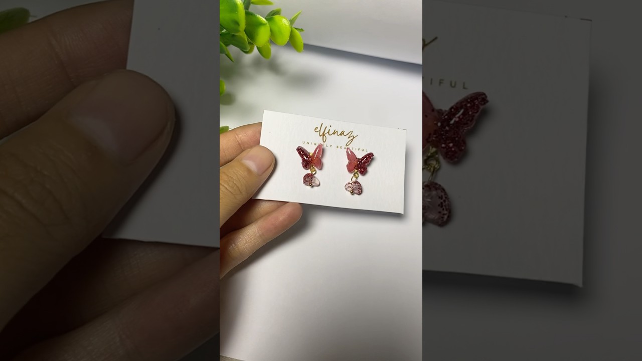 Making Earring - Beautiful Butterfly Earring - Shrink Paper Earring Craft 