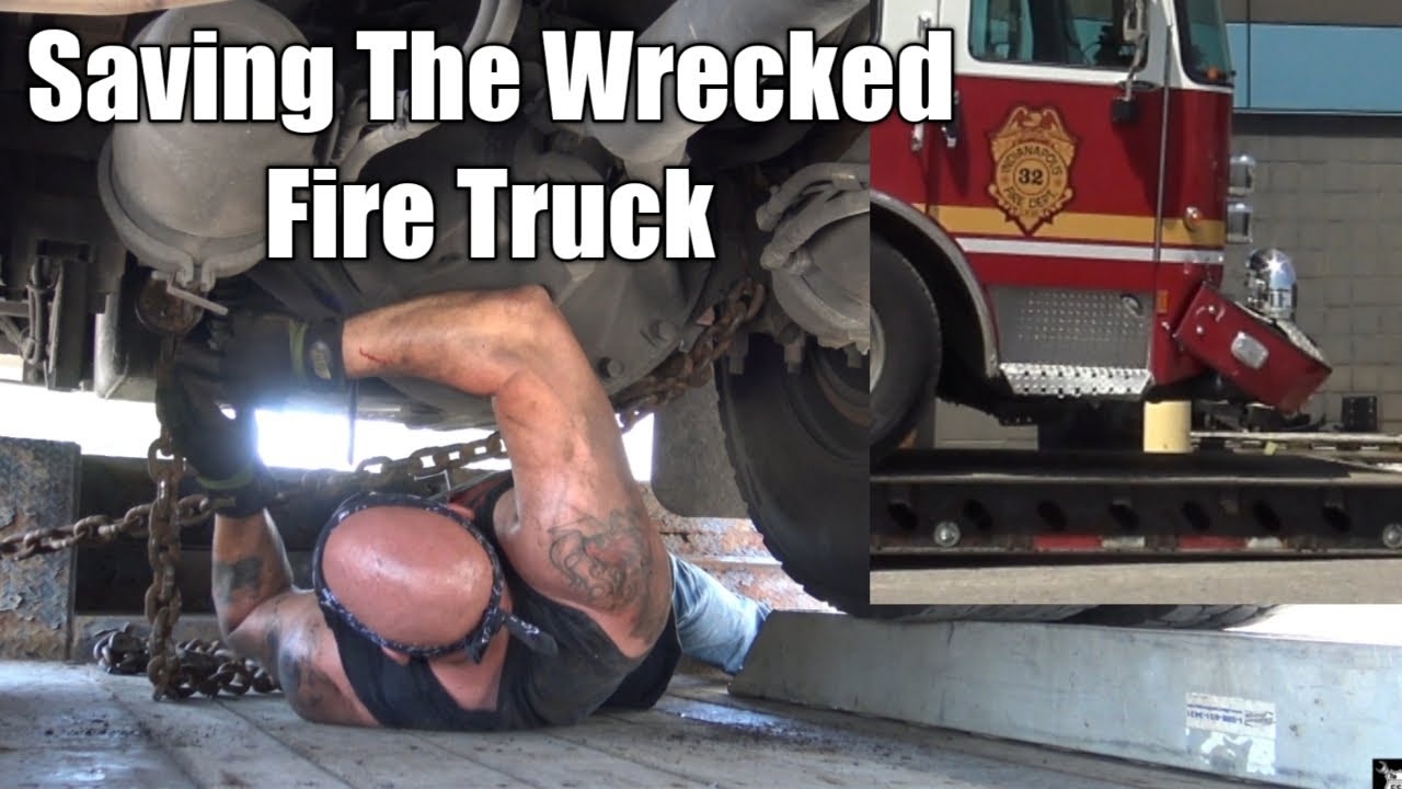 Driver Gives Wrecked Fire Truck Detailed Securement