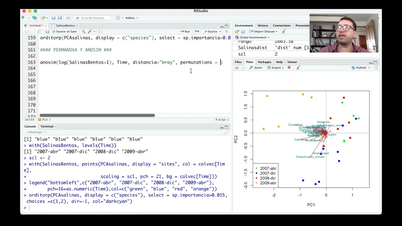 ANOSIM y PERMANOVA (adonis) RStudio